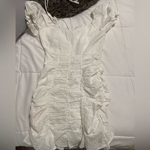 Brand new white dress!! Bought for graduation, but is too big on me!